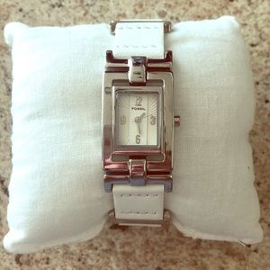 Fossil women’s leather watch